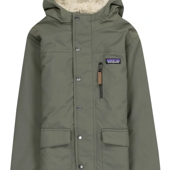 Patagonia Kids Green Hooded Raincoat - Picture 1 of 1